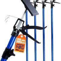 Einhandstütze für Trockenbau, Ausbau und weitere Anwendungen mit verstellbarer Länge von 115 bis 290 cm und Belastbarkeit bis zu 30 kg