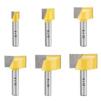 Hartmetall-Fräser für Holzbearbeitung, 6-stufig, Ø 8 mm Schaft, Bodenreinigung, Fräser 10/15/22/25/30/32mm