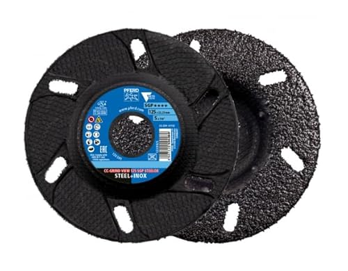 Klare Sicht Schleifscheibe 125x22,23 mm für Stahl und Edelstahl, spezielle Linie SGP STEELOX, schwarze Farbe, 5 Stück