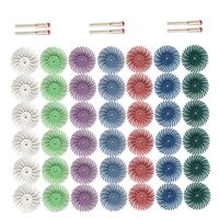 48 Stücke Radiale Borstenbürsten 3,0 mm Durchmesser gemischtes Grit Schleifbürstensammlung für Heimwerker und Profis