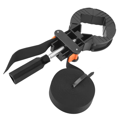 Rahmenspanner mit 4 m langem Nylongurt, einstelliger Rahmenspanner mit 4 Spannbacken, geeignet für professionelle Handwerker und Heimwerker zum sichern von Werkstücken in der Holzbearbeitung.