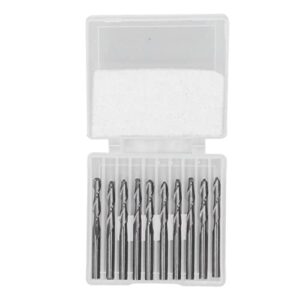 Ball End Mill Schaftfräser aus Hochgeschwindigkeitsstahl für CNC-Bearbeitungen und Präzisionsfräsen, 10 Stück