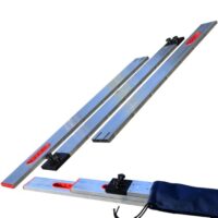 Professionelles Richtscheit für den Straßenbau und die Bauindustrie. Ein langlebiges und zuverlässiges Werkzeug aus eloxiertem Aluminium mit präziser Genauigkeit von 1 mm/m und einer praktischen Tragetasche.