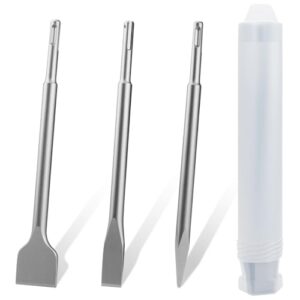 Robustes und zuverlässiges Meißel-Set für Bauarbeiten, SDS Plus Meißel Set mit Breitmeißel, Spitzmeißel und 40 x 250mm Meißel, ideal für Renovierungs- und Reparaturarbeiten