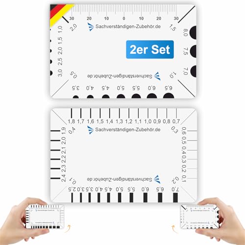 Rissmonitor als praktische Risskarte für Messaufgaben, genaue Messungen von 0,1 mm bis 7 mm