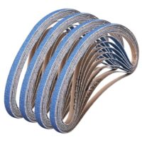 Schleifband 9 x 533 mm, 30 Stück Schleifbänder mit 80 Körnung für Polieren von Metall und Holz