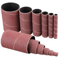 Schleifhülsen für Exzenterschleife, 12 Stück, 114 mm, Körnung 80, für professionelle Oberflächengestaltung von Holz und anderen Materialien.