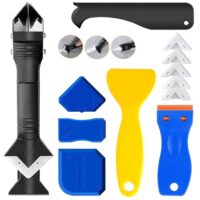 Silikon-Abdichtungswerkzeug-Set, Silikon-Entferner, Fugenabzieher, 3-in-1-Silikonentferner-Werkzeug, Abdichtungsmittel-Trimmwerkzeuge, hochwertige Materialien, einfach und schnell zu bearbeiten, geeignet für eine Vielzahl von Szenen