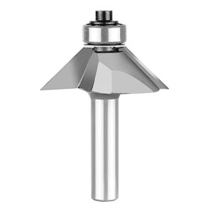 SpeTool Fasenfräser 8mm Schaft 45 Grad für Oberflächenbearbeitung von Holz, hochwertiges Hartmetall-Klinge mit Kugellager und integriertem Fräskopf