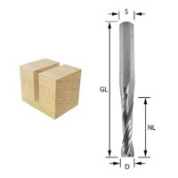 High-quality Spiralnutfräser von ENT, mit Vollhartmetall-Spitzen und geschliffener Spirale für präzise und effiziente Bearbeitung von Holz und Metall
