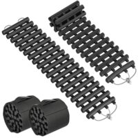 Auto Anfahrhilfe Traction Mats Sandbleche Offroad Traktionsmatte Pannenhilfe Wohnmobil Reifenleiter für Schlamm Schnee Geländewagen Tracktionshilfe Anfahrtshilfe