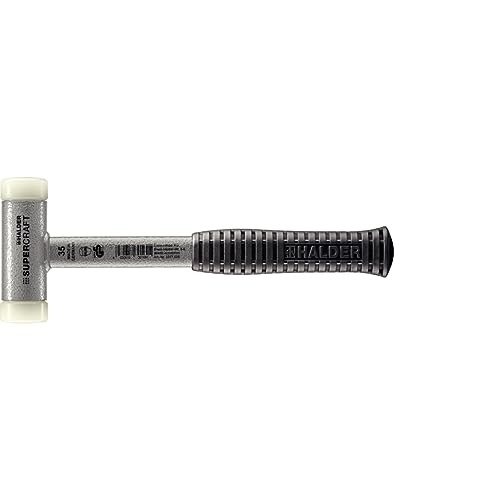 Hochwertiger Schonhammer mit bruchsicherem Stahlrohrstiel und ergonomisch geformtem Griff, ideal für Heimwerker- und industrielle Projekte