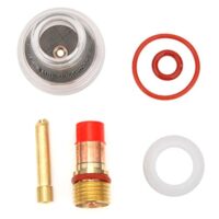 TIG-Brenngerät Zubehör, TIG-17 18 26 Zubehör für Schweißbrenner-Kits (2,4 mm) - Set mit TIG-Gas-Linsen Spannzangen und Glasschale