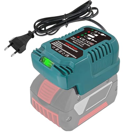 TPDL-Ladegerät für Bosch Professional 18V System Akku GBA mit LED-Anzeige - Schnellladegerät für Bosch 18 Volt BAT607, BAT614, BAT614G, BAT622, BAT609, BAT618