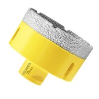 Hochwertiger und effizienter Bohrer für verschiedene Materialien wie Porzellan, Keramik, Granit und Marmor. Vakuumgelötete Technologie für höhere Beständigkeit gegen hohe Temperaturen und Reibung.