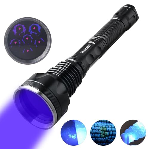 Schwarzlicht Taschenlampe mit UV-Licht, wasserdicht und robust für die Erkennung von Harz, Bernstein und Mineralien