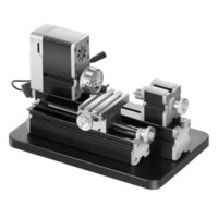 VEVOR Mini-Drehmaschine aus Metall 70x130 mm, Fräsmaschine 20000 U/min, 36 W Hochleistungsmotor, 3-Backenfutter, didaktische Metalldrehmaschine mit Schutz für die Bearbeitung von Präzisionsteilen