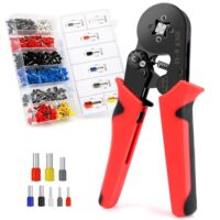 Praktisches Aderendhülsenzange Set, Crimpzange Set mit 1200 Aderendhülsen Tool Kit für Elektriker