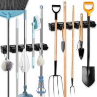 Gerätehalter für Gartengeräte, Wandhalterung für Besen und Schaufeln in Garage oder Gartenhaus