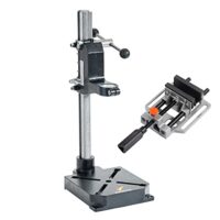 Hochwertiger Bohrständer mit Maschinenschraubstock und Schnellverstellung für Heimwerker, Made in Germany