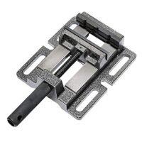 WABECO Maschinenschraubstock 100 mm, Bohrmaschinenschraubstock für Werkbank oder Handwerksbetrieb, hochwertiger Grauguss Schraubstock mit verstellbarer Spannweite