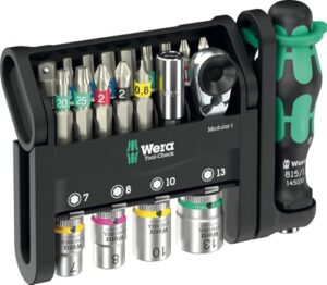 Das Wera Tool-Check Modular 1, 21-teilig ist ein umfassendes Werkzeugset für Hand- und Maschinen-Verschraubungen.