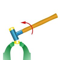 Wiha Schonhammer mit rückschlagfreier Hämmermechanik und Hickory-Holzstiel, geeignet für professionelle Handwerker und Heimwerker