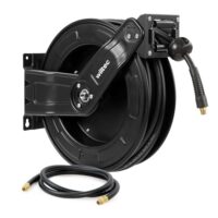 Druckluftschlauchtrommel 20 m, automatische Druckluftschlauchtrommel aus Stahl, 20 bar Arbeitsdruck