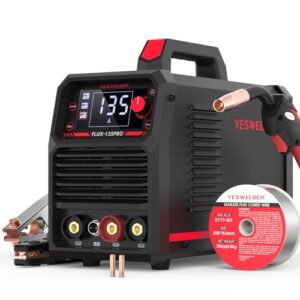 Das YESWELDER 135Amp MIG Fülldraht Schweißgerät ist ein leistungsstarkes und vielseitiges Werkzeug für Profis und Hobbyisten, mit einer intelligenten Synergic-Steuereinheit, einem multifunktionalen MIG/ELEKTRODEN MMA/LIFT TIG-Stiel und einem LED-Digitaldisplay