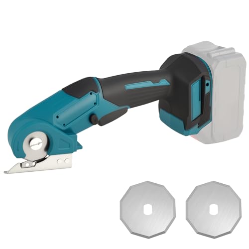 Ergonomische Akku-Schere mit kabellosen Design, kompatibel mit Makita 21V-Akkus. Leistungsstark und präzise, mit Sicherheitsverschluss.