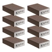 Schleifschwamm 8 Stück, 120 Körnung, Schleifen von Möbeln, Rost entfernen, Reinigen, Wiederverwendbar