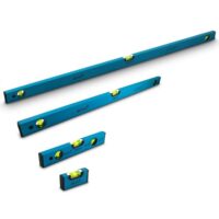 Bituxx Wasserwaagen Set mit magnetischen Wasserwagen für präzise Messungen und verschiedene Längen in einem Satz, ideal für Bau-, Maßnahmen- und Ingenieurbauarbeiten.