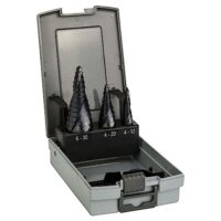 Bosch Accessoires Professionell 3-teiliges Stufenbohrer-Set mit HSS-AlTiN-Spitzen und 3-Flächen-Schaft, ideal für Heimwerker und Profis