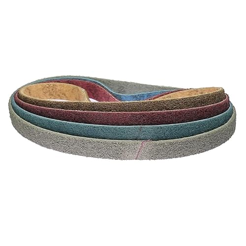 Dehnbares Nylon-Schleifband, 762 x 25 mm, grob bis fein, Vliesstoff, Metall-Kunststoff-Streifen, Entgraten