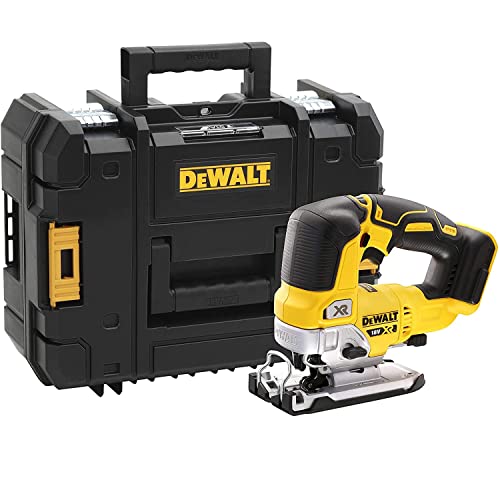 DEWALT Akku-Pendelhub-Stichsäge (18V, brstenlos, luftgekühlt, verstellbarer Alu-Druckguss-Sgeschuh, 3-fach Pendelhub) - Produktfoto für Heimwerker-Aufgaben
