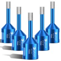 Diamant Fliesenbohrer 6 mm, Lytool 5 tlg Diamantbohrer Glasbohrer für M14 Winkelschleifer zum Bohren von Fliesen, Glas, Marmor, Granit, Feinsteinzeug