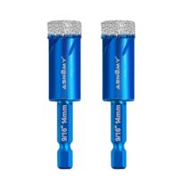 Diamantbohrer für harte Fliesen, Keramik, Feinsteinzeug, Marmor und Granit - 14mm Diamantbohrer Set