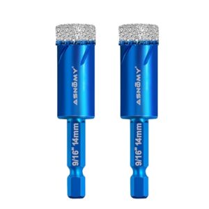 Diamantbohrer für harte Fliesen, Keramik, Feinsteinzeug, Marmor und Granit - 14mm Diamantbohrer Set