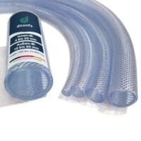 Hochwertiger PVC Schlauch mit flexiblen Gewebe für Lebensmittelindustrie, Druckluftsysteme und Wasserversorgung. FDA-konform und PAK-frei.