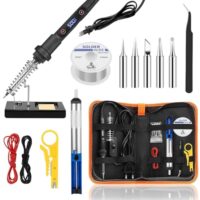 Lötkolben Set mit 80W LCD Einstellung, Temperatur 180-500 °C, Lötwerkzeug für Heimwerker und Profis