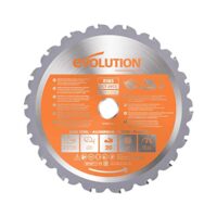 Evolution Power Tools Sägeblatt 185mm für Kreissäge und Kappsäge, Mehrzweckschneidklinge mit 20 Zähnen, TCT-Kreissägeblatt, Multimaterial, Schneidet Holz, Metall, Kunststoff