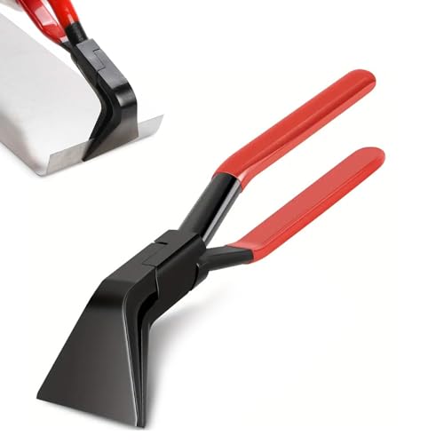Falzzange 45°, Hand Abkantzange Blechzange Breit 60 mm mit Rutschfestem Griff. Dachdecker Werkzeug zum Biegen und Glätten von Blechen.