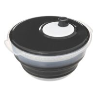 Schleuder mit Kurbel aus Edelstahl, einziehbare Kurbel für flexible Bedienung und Robustheit, ideal für Selbstversorgung und frische Getränke