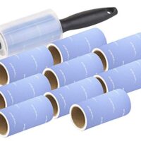 Fusselbürste, Fusselrolle mit Griff und 9 Ersatz-Rollen für effektive Reinigung von Kleidung, Polstern, Vorhängen, Autositzen und Teppichen