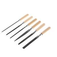 GEDORE red Schlüsselfeilensatz, Set für Metall, 6-teilig, mit Flachstumpf-, Dreikant-, Vierkant-, Halbrund- und Rundfeile