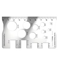 Gewindeprüfer für Muttern und Schrauben, robustes Edelstahl-Messwerkzeug für Häuserhandwerker und KFZ-Enthusiasten