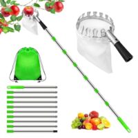 Hochwertiger Apfelpflücker mit Teleskopstiel für bequeme und sichere Ernte von Äpfeln und anderen Früchten, ideal für Garten und Obstbäume