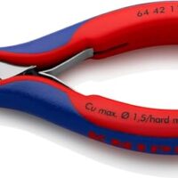 KNIPEX Elektronik-Vornschneider mit Mehrkomponenten-Hüllen 115 mm für feinste Schneidarbeiten in der Elektronik und Feinmechanik, lasergeschärft und Rostschutz