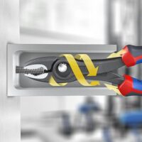 KNIPEX TwinGrip Front- und Seitengreifzange mit Comfort-Griffen grau atramentiert 150 mm - Zange für Haushaltsarbeiten, ergonomisches Design, schlanke Form, optimierte Geometrie, Klemmschutz