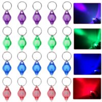 LIAISIMI LED UV Schlüsselanhänger Taschenlampe Mini LED Schlüsselanhänger Licht Tragbare, Taschenlampe Schwarzlicht Licht UV Urindetektor für Hunde (20Pcs Red+Blue+Green+Purple)